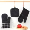 4pcs Silicone Oven Mitts & Pot Holder