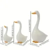3pcs Art Deco Goose Resin Statues