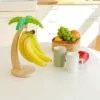 Decorative Wooden Banana Tree Rack with Hooks