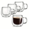 Pack of 4 Double-layer Glass Coffee Cups